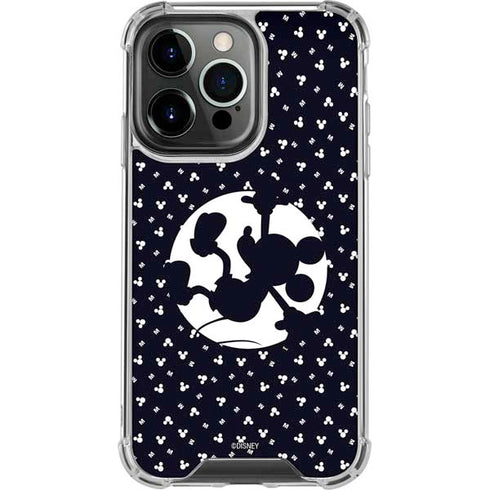 Disney Mickey Mouse Falling Silhouette iPhone 14 Pro Clear Case